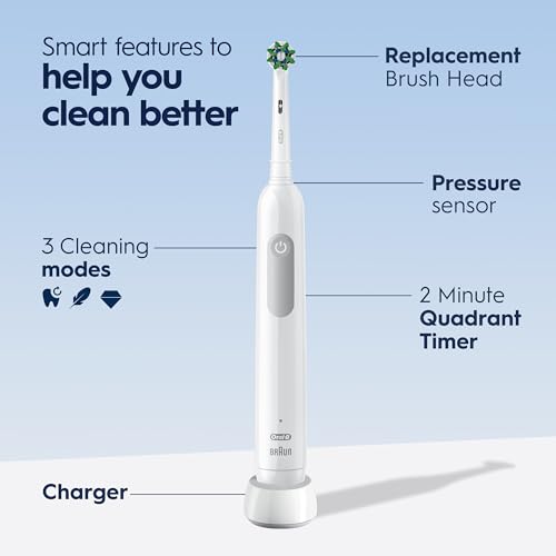 Oral-B Pro 1000 Rechargeable Electric Toothbrush, White - Product Imagery