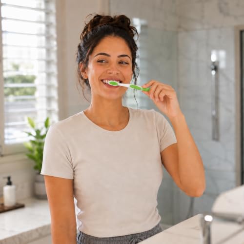 Adult Toothbrushes 6 Pack, Manual Toothbrush Value Pack with - Product Imagery