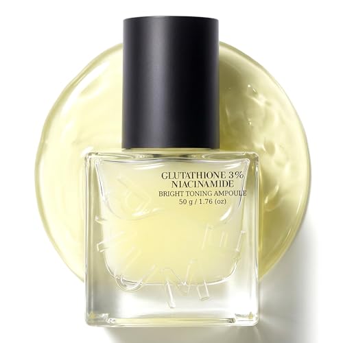 RAUME Bright Glow Glutathione Ampoule, Brightening Face Serum with 30,000ppm Glutathione, 40,000ppm Niacinamide and Cell