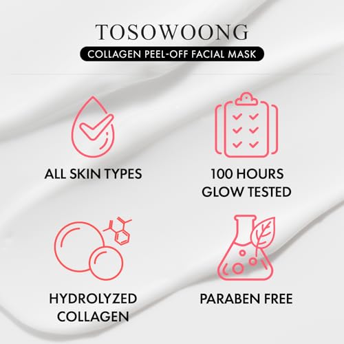 TOSOWOONG Real Collagen Fit, Easy Peel-Off Mask for Firming, - Product Imagery
