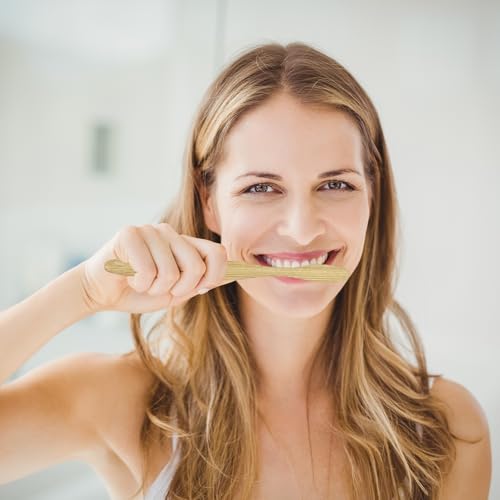 Bamboo Toothbrushes Medium Bristles 4 Pack - BPA Free Medium - Product Imagery