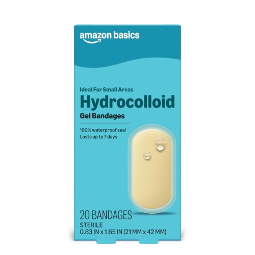 Amazon Basics Hydrocolloid Gel Bandages, Regular 20 Count - Product Imagery