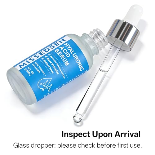 Hyaluronic Acid Serum with Collagen Vitamin E Oil, 1Fl oz - Product Imagery