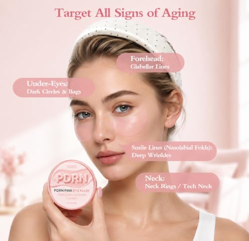 PDRN Under Eye Patches for Puffy Eyes and Dark Circles 60 Count - Product Imagery
