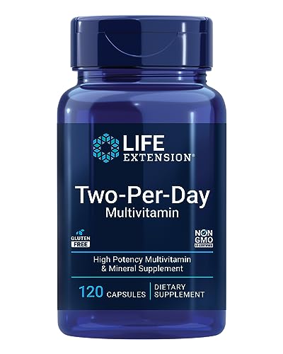 Life Extension Two-Per-Day Multivitamin, Vitamins B, C, D, zinc, - Product Imagery