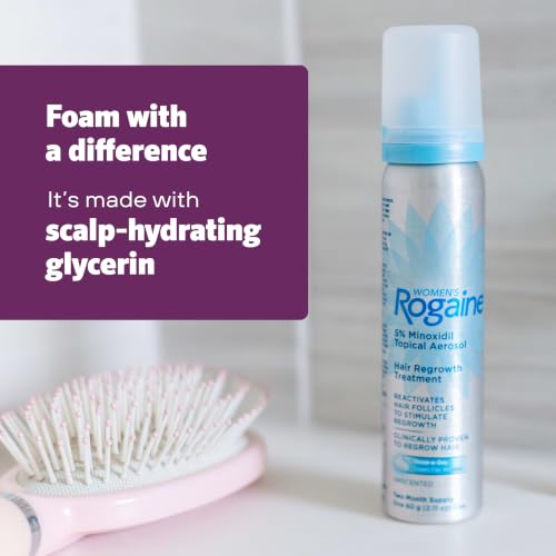 Women's Rogaine Hair Growth Foam, 5% Topical Minoxidil, 4 Mo, 2x - Product Imagery