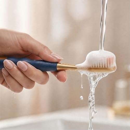 Adult Wide Head Soft Hair Toothbrush, Manual Toothbrush, - Product Imagery