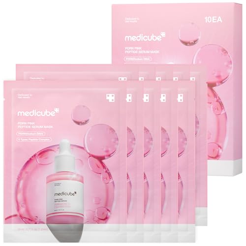 medicube PDRN Pink Peptide Ampoule Sheet Mask 10EA - Product Imagery