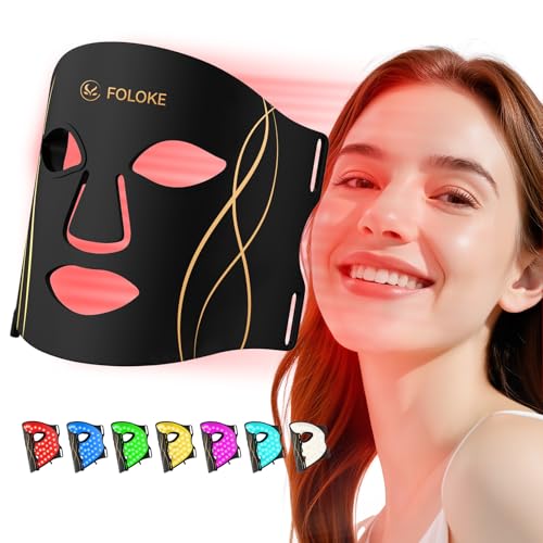 FOLOKE LED Light Therapy Mask Skin Care Mask, LED Red 630±5nm & NIR 830nm Home Use – Unscented, 1 Ounce (Pack of 1)