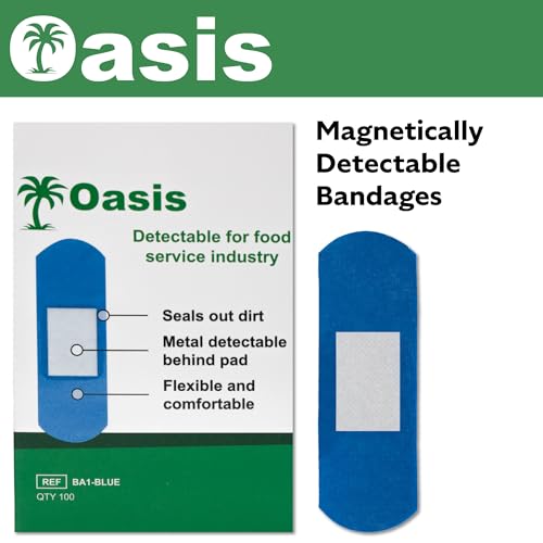 VHOB Food Service Adhesive Bandages, 1" x 3", Blue, Fabric, - Product Imagery