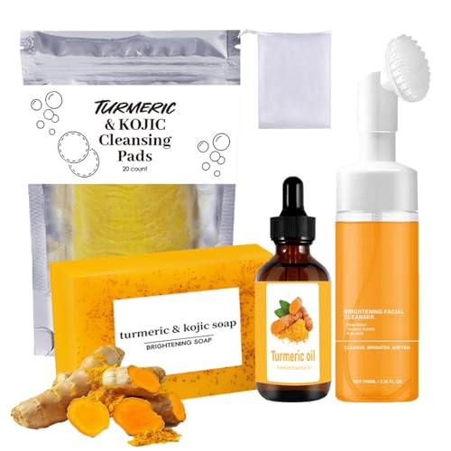 Turmeric Wash and Care 4 Piece Set, Turmeric Face Wash with - Product Imagery