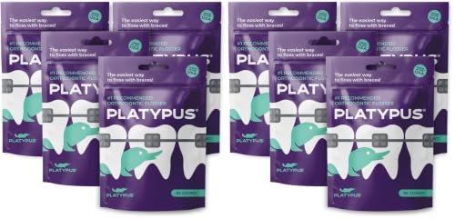 Platypus Orthodontic Flossers for Braces, 30 Count (Pack of 8) – Polypropylene (PP)
