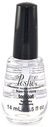 Poshe Super Fast Drying Top Coat, 0.5 Fluid Ounce - Product Imagery