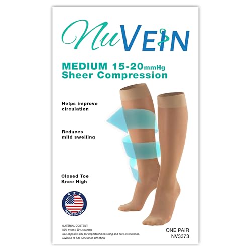 NuVein Sheer Compression Stockings, 15-20 mmHg Support, Women's - Product Imagery