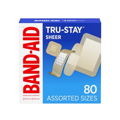 BAND-AID Brand Tru-Stay Sheer Adhesive Bandages, Assorted Sizes, - Product Imagery