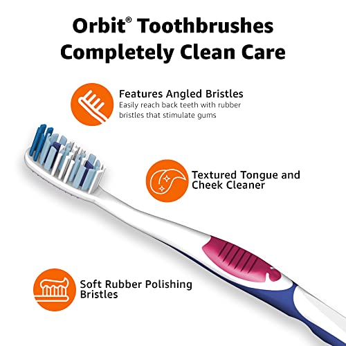 Amazon Basics Orbit Toothbrushes, Soft Bristles, Full Size, 4 - Product Imagery