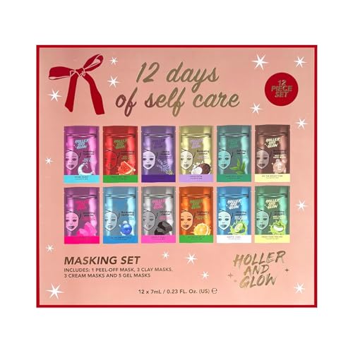 Holler And Glow 12 Days of Self Care Facial Mask Set, - Product Imagery