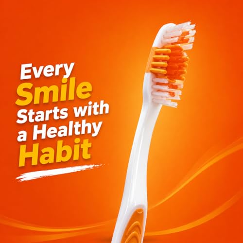 Adult Toothbrushes 6 Pack, Manual Toothbrush Value Pack with - Product Imagery