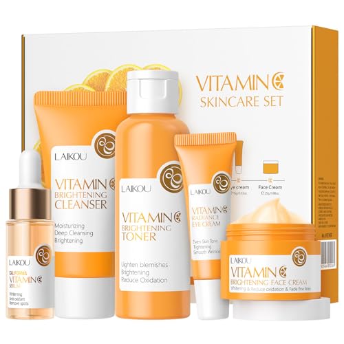 Vitamin C Skincare Set, Moisturizing Face Skin Care Kit with - Product Imagery