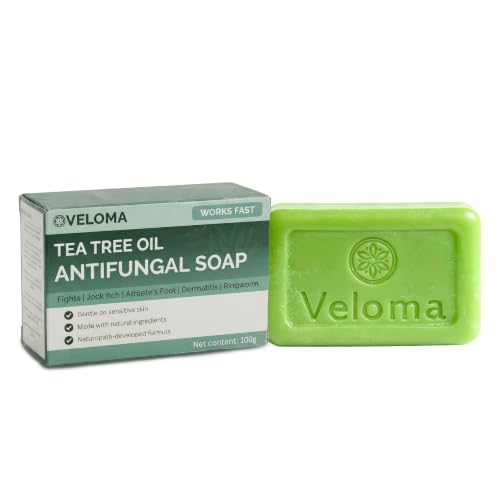 Veloma Tea Tree Oil Antifungal Soap Bar for Men and Women, Foot & Body Soap – Tea Tree