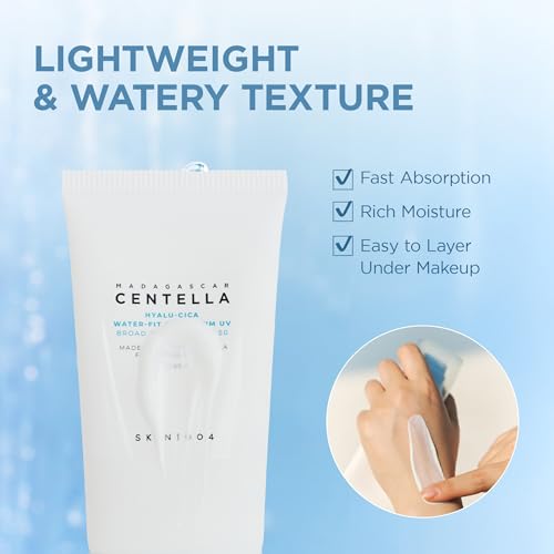 SKIN1004 Hyalu-Cica Water-Fit Sun Serum UV, SPF 50 Sunscreen, - Product Imagery