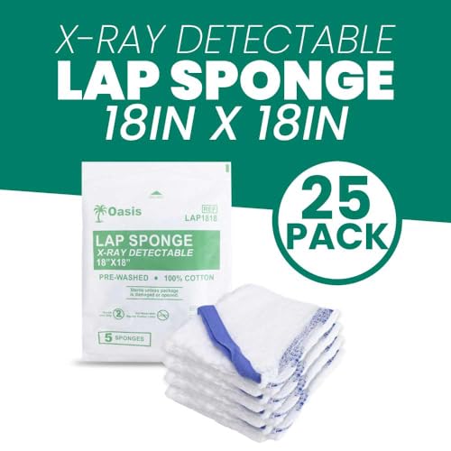 Sterile Lap Sponges, Xray Detectable, Highly Absorbent, 18" X - Product Imagery