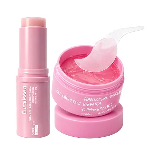 PDRN Collagen Multi Balm Stick & Eye Patches Set, Pink B12 & - Product Imagery
