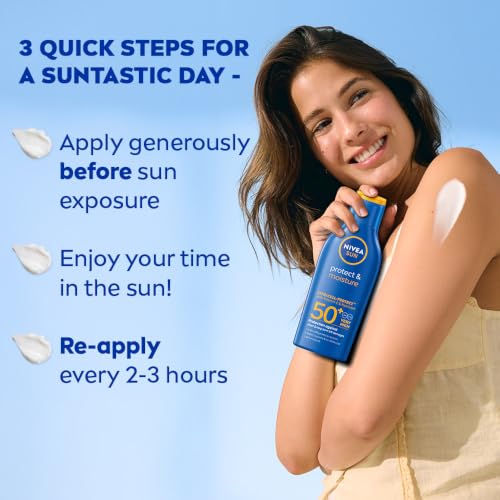 Nivea Moisturizing Sun Lotion SPF 50 |4.2 fl oz - Product Imagery