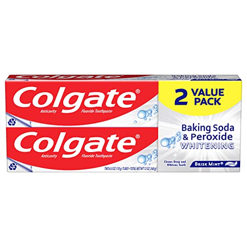 Colgate Baking Soda & Peroxide Toothpaste - Whitens Teeth, - Product Imagery