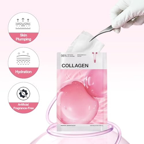 MEDIHEAL Collagen Essential Face Sheet Mask, Skin Firming (10ea) - Product Imagery