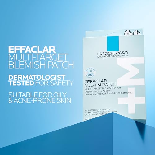 La Roche-Posay Effaclar Hydrocolloid Pimple Patches, 22 Count - Product Imagery