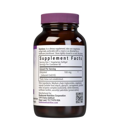 Bluebonnet Nutrition Cellular Active CoQ10 Ubiquinol 100 mg, - Product Imagery