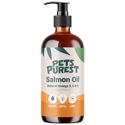 Pets Purest Salmon Oil for Dogs, Cats, Horses, Ferrets & Pets - - Product Imagery