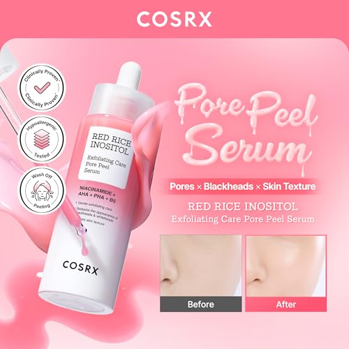 COSRX Red Rice Pore Peel Shot, Blackhead Remover AHA BHA PHA, - Product Imagery