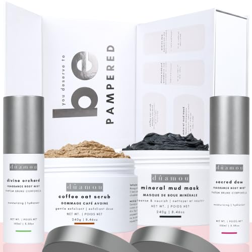 d&ucirc;amou Luxury Spa Gift Set For Women - Dûamou IV01 Rejuvenating Pampering Self-care Skincare Set | Premium Gift Bo