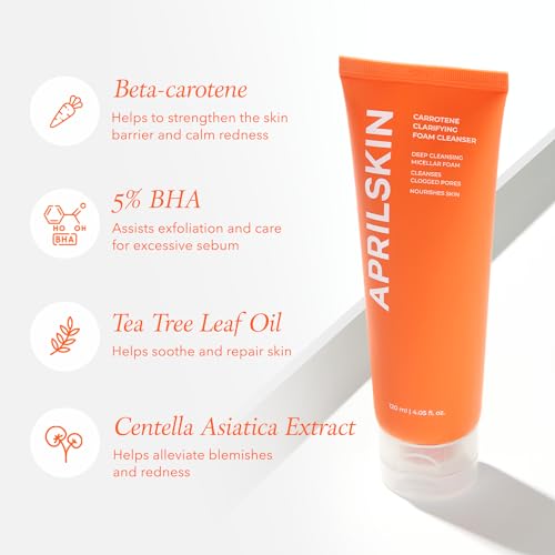 Aprilskin Carrotene Clarifying Foam Cleanser - Deep Cleansing - Product Imagery