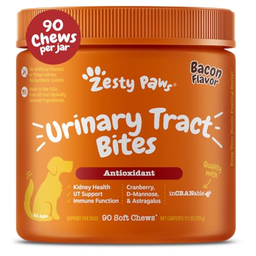 Zesty Paws Cranberry Supplement for Dogs - Bacon, 90 Ct - Product Imagery