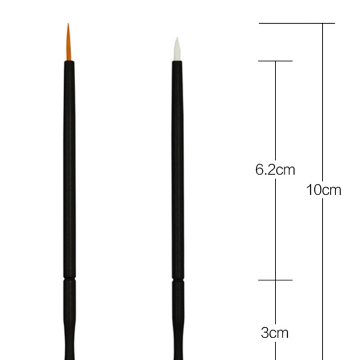 Set of 100 disposable eyeliner brushes with thin nylon tips, ideal for precise cosmetic application by WOFASHPURET.