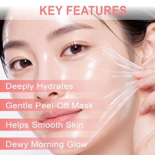 Collagen Night Wrapping Mask, Overnight Peel Off Face Mask with - Product Imagery