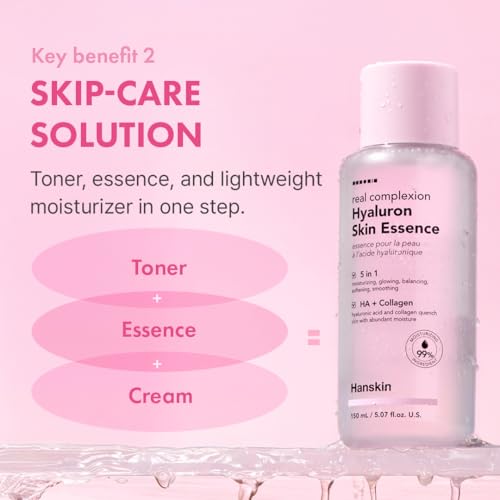 Hanskin Hyaluron Skin Essence, Hyaluronic Acid Toner, Dry Skin, - Product Imagery