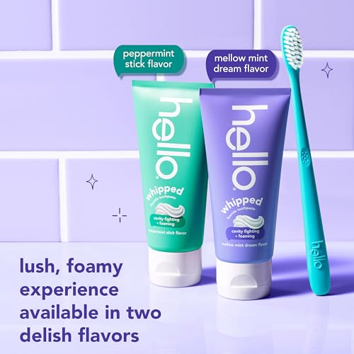 Hello Whipped Mellow Mint Dream and Peppermint Stick Toothpaste - Product Imagery