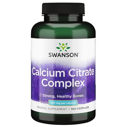 Swanson Calcium Citrate Complex Bone Health 250 mg, 100 Capsules - Product Imagery