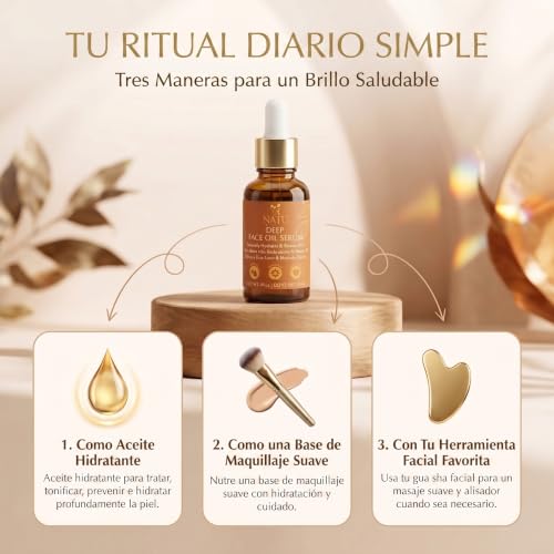 Deep Hydrating Face Oil Serum for Dry & Normal Skin - 1 fl oz - Product Imagery