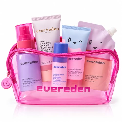 Evereden Kids Skin Care Gift Set for Girls, 6-Piece Gift Set with Bag – Dermatologist Tested, Gluten Free, Hypoallergeni