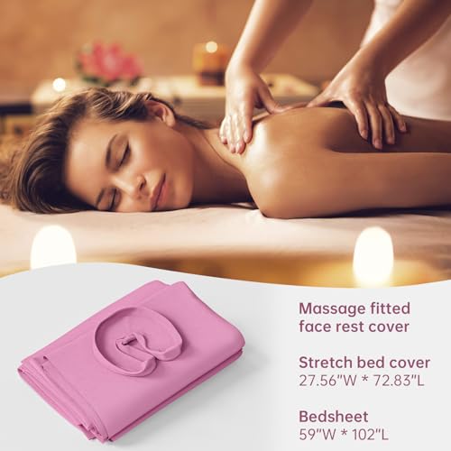 CLORIS Universal 3-Piece Professional Massage Table Sheet Set - Product Imagery