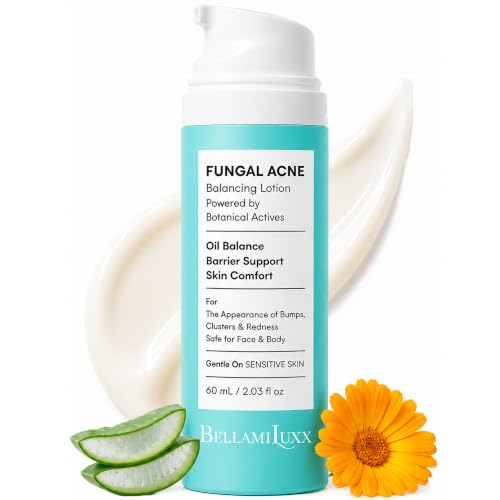 BellamiLuxx Fungal Acne Treatment Lotion: Effective Face & Body Pimple Cream for Bumps, Clusters, Itch & Redness – Funga