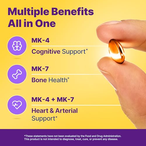 InnovixLabs Full Spectrum Vitamin K2 MK7 + MK4, 600 mcg (90 - Product Imagery