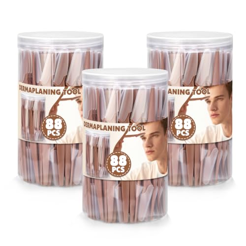 Phyyixs 3-Pack Dermaplaning Tool & Face Razors for Women, 264 Count Bulk – Safe Peach Fuzz Remover & Eyebrow Razor with 