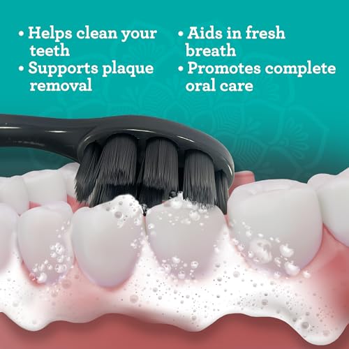 GuruNanda Butter on Gums Charcoal Toothbrush - 8000+ SoftexTM - Product Imagery