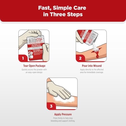 BleedStop™ First Aid Powder for Blood Clotting, Trauma Kit, - Product Imagery